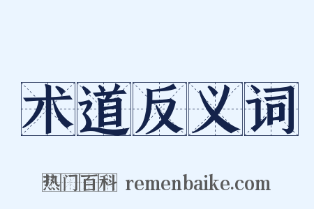 术道反义词是什么意思的图片